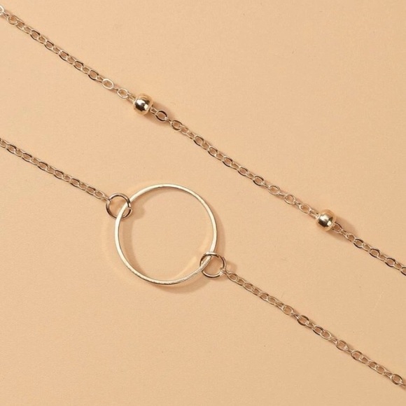 3/$30 2pc gold Circle Chain Necklace - Picture 3 of 3